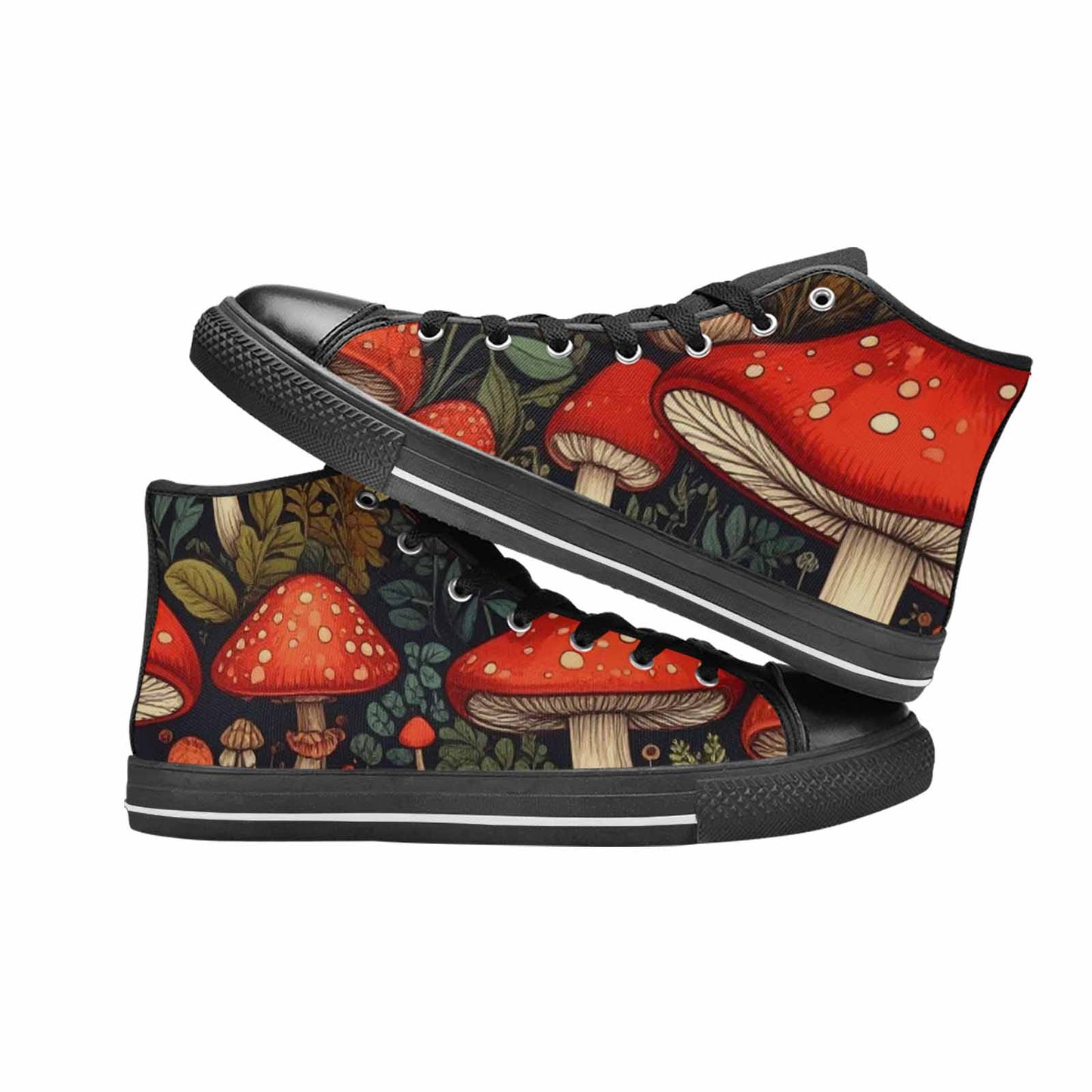 WOMEN'S Mushroom High Top Canvas Vivid Custom Shoes