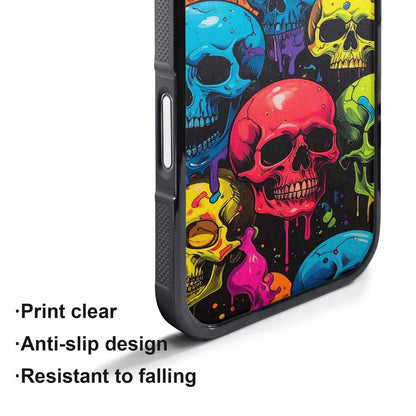 iPhone 17 Pro Max Case — Of Skulls Digital Camo Gothic Skulls, Custom Printed Phone Case