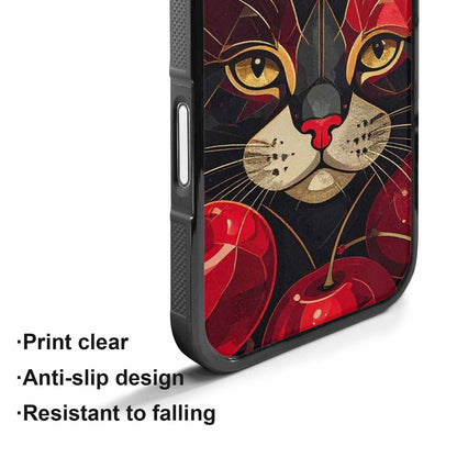 iPhone 17 Case — Retro Cherry Cat Retro Vintage, Customized Protective Case