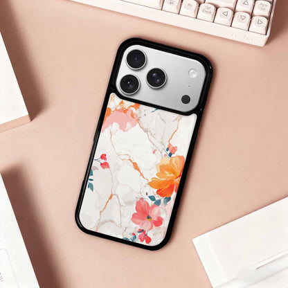 iPhone 17 Pro Case — Marble Floral Art Seamless Pattern Floral, Customized Protective Case