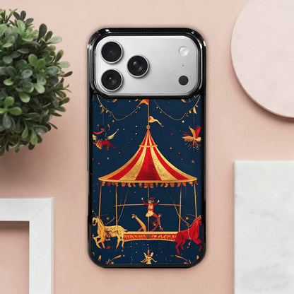 iPhone 17 Pro Max Case — Vintage Circus Art Pattern Retro Vintage, Personalized Phone Case