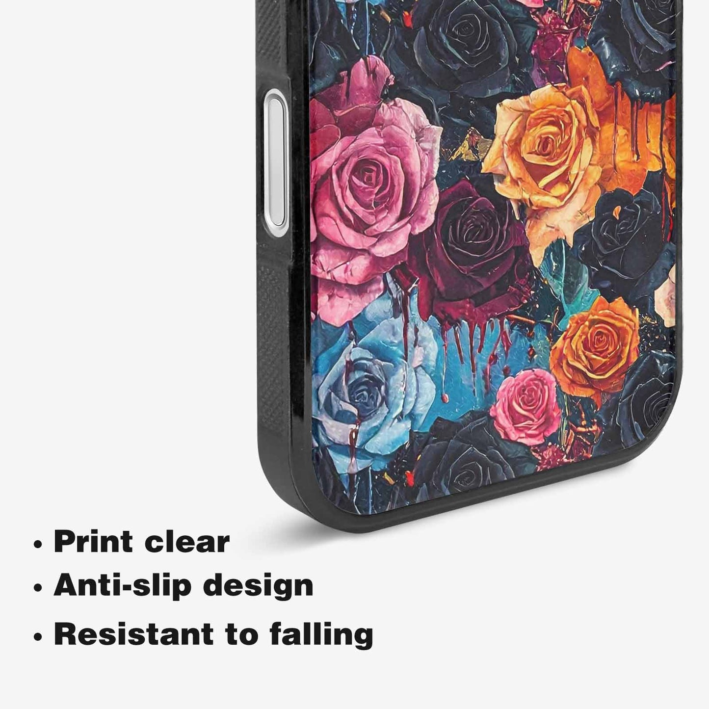 iPhone 16 Plus Case — Gothic Rose Gothic Roses Pattern Hundreds, Custom Made Phone Cover