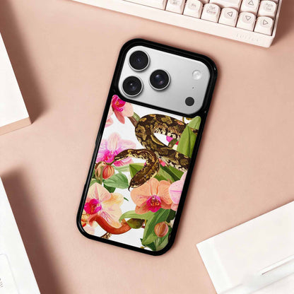 iPhone 17 Pro Case — Snakes Print Floral Seamless Pattern Floral, Custom Art Phone Cover