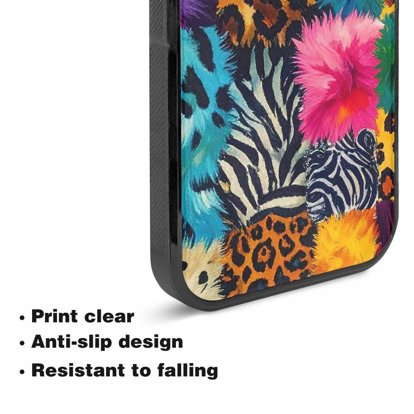 iPhone 15 Plus Case — Full Color Vibrant Animal Print Animal, Custom Print Case Cover