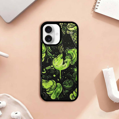 iPhone 17 Case — Ice Cream Motif Black Original Art, Original Design Phone Case