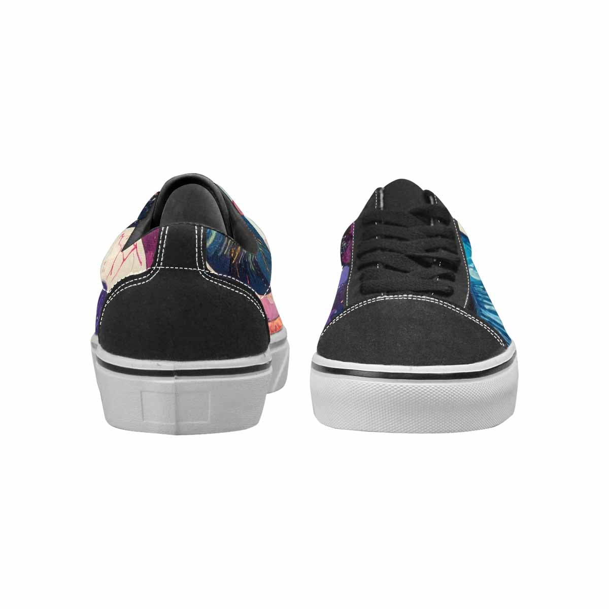 MEN'S Cartoon Eyeballs Galaxy Canvas Lace-Up Surreal Custom Shoes