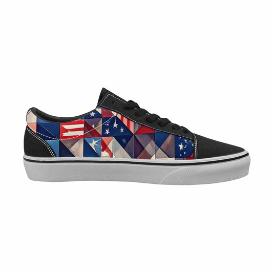 WOMEN'S American Flag Stars Canvas Lace-Up Vibrant Chaos Shoes