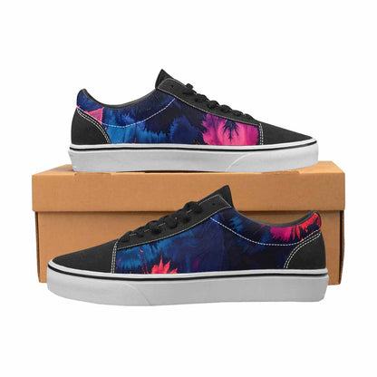 WOMEN'S Tie Dye Dark Canvas Lace-Up Y2K Custom Sneakers