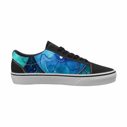 MEN'S Mermaid Scale Canvas Lace-Up Vibrant Chaos Sneakers