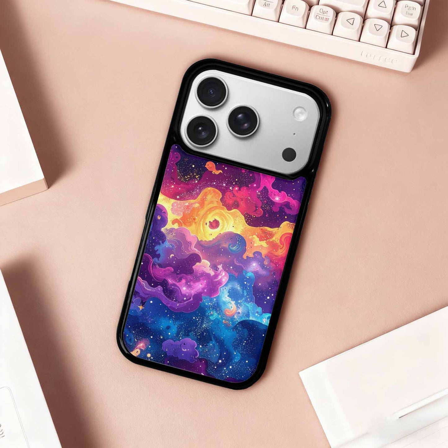 iPhone 17 Pro Case — Cosmic Creature And Object Mashup Galaxy, Personalized Phone Case