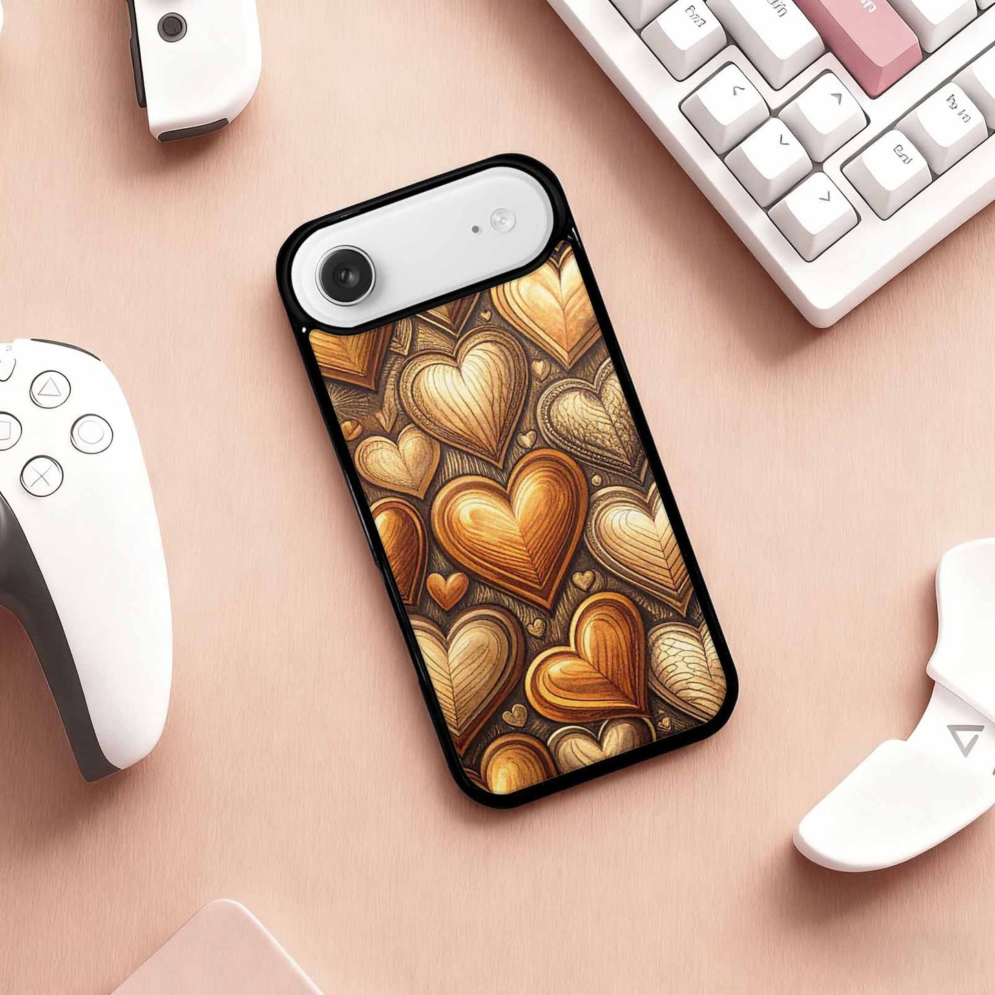 iPhone 17 Air Case — Retro Zodiac Heart Shape Retro Vintage, Custom Print Case Cover