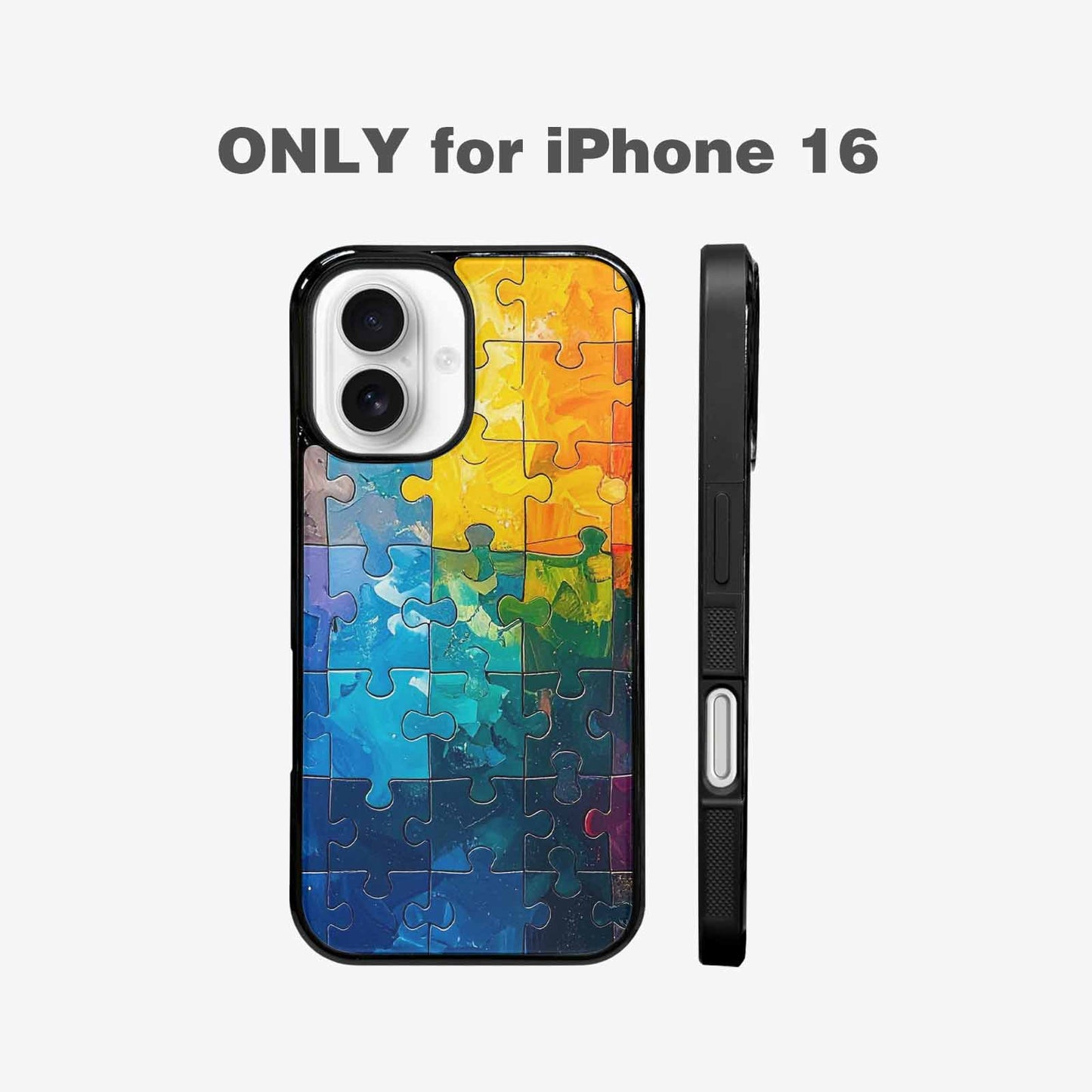 iPhone 16 Case — Autism Puzzle Pieces Puzzle Piece Pattern, Custom Phone Case