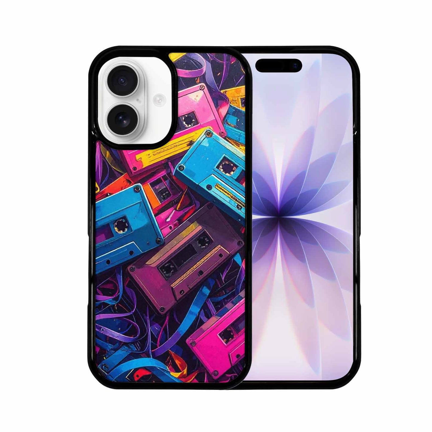 iPhone 17 Case — Retro Cassette Tape Pattern Retro Vintage, Custom Print Case Cover