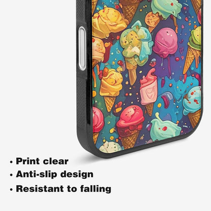 iPhone 16 Case — Ice Cream Motif Ice Cream Motifs, Custom Printed Phone Case