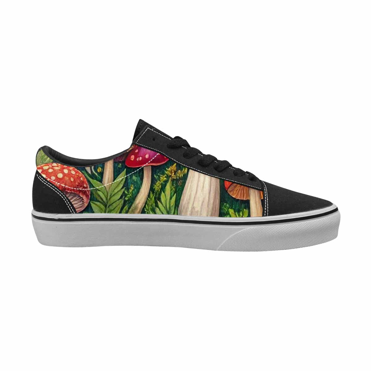 WOMEN'S Mushrooms  Botanical Mushrooms Lace-Up Canvas Aesthetic Custom Shoes
