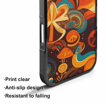 iPhone 17 Case — Small Groovy Peace Sign Original Art, Unique Phone Case Design