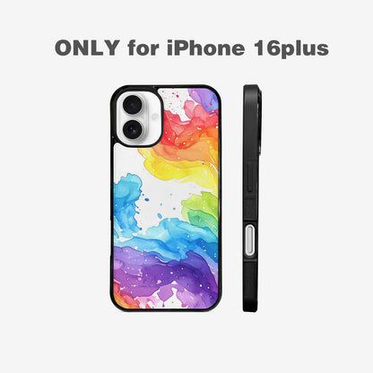 iPhone 16 Plus Case — Watercolor Splash Abstract Pattern Seamless Repeat, Custom Print Case Cover