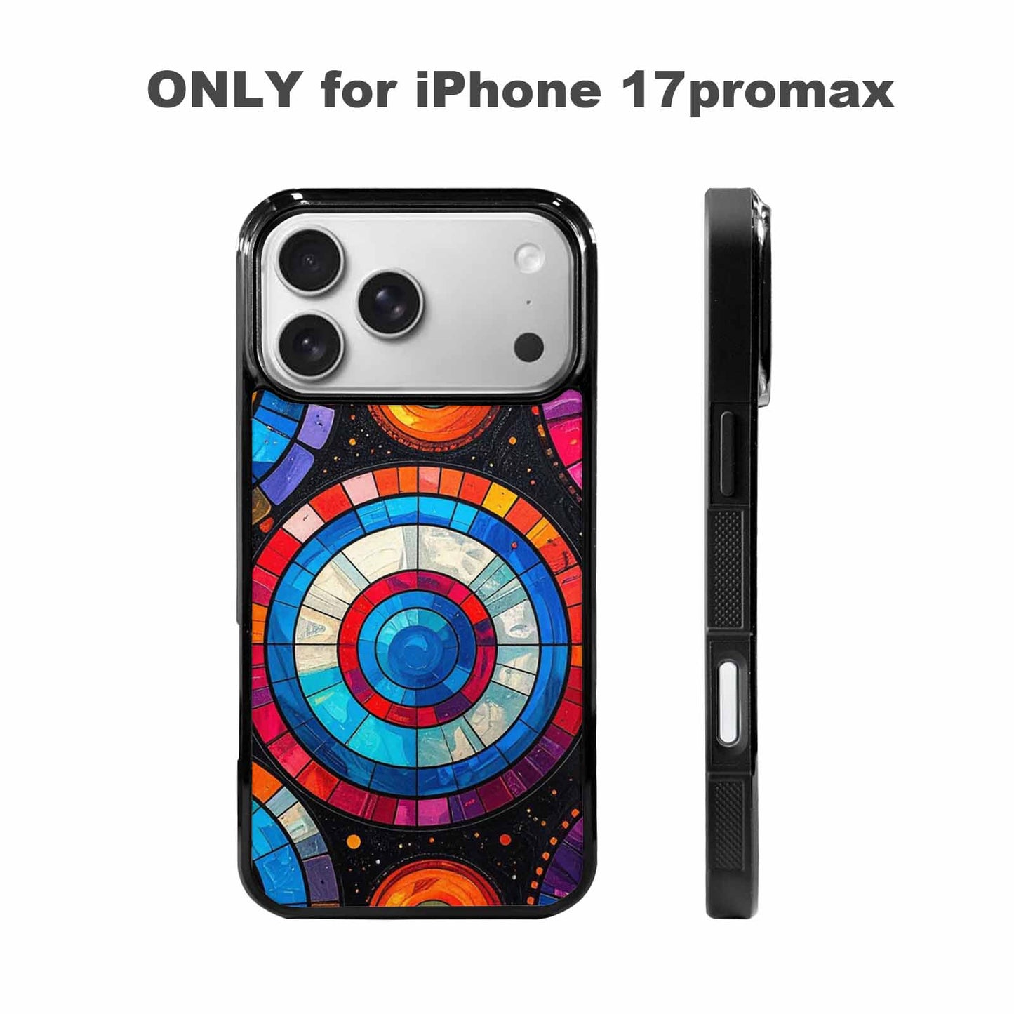 iPhone 17 Pro Max Case — Iridescent Fantasy Sun Original Art, Custom Designed Case Cover