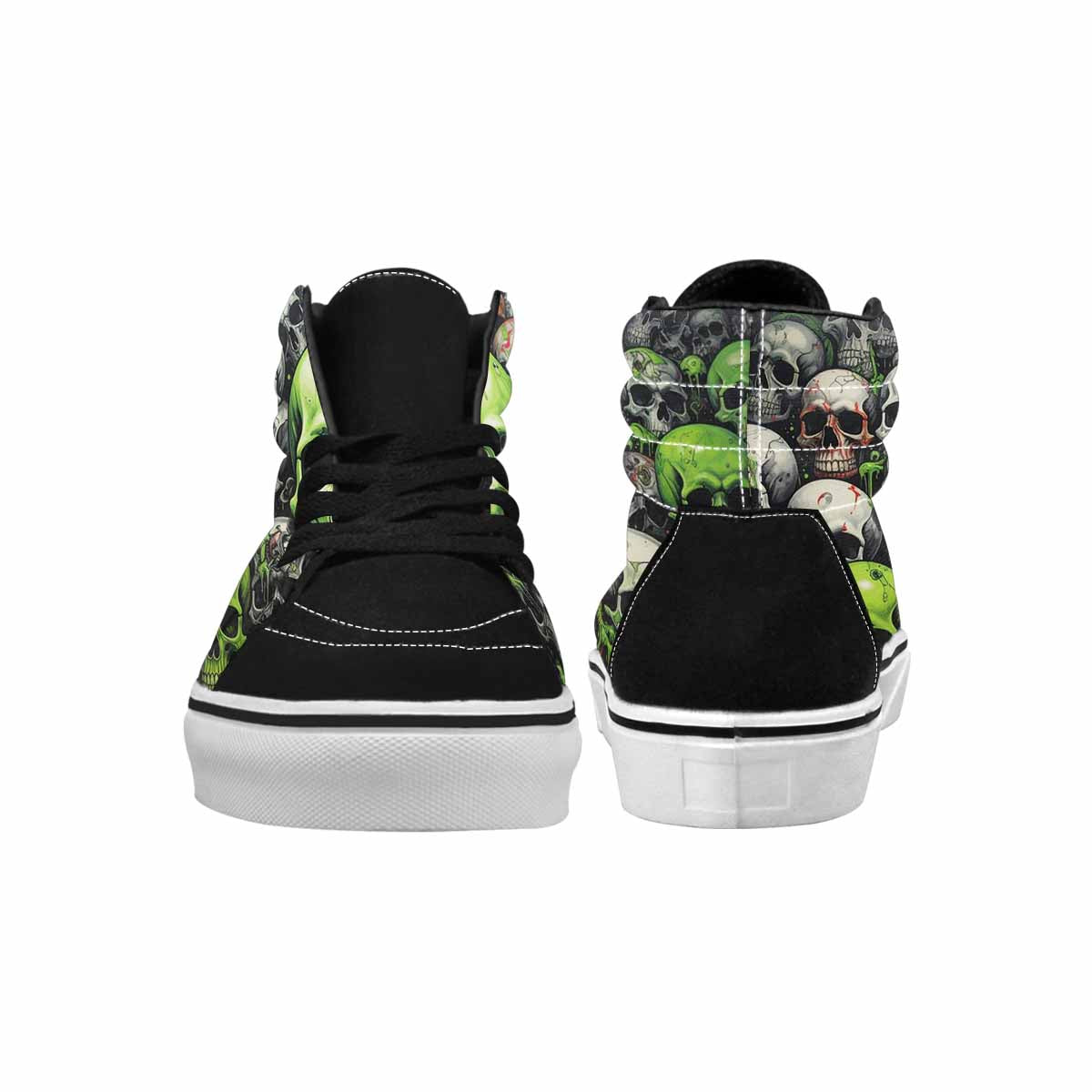 MEN'S Skulls (general) High Top Canvas Melting Art Sneakers