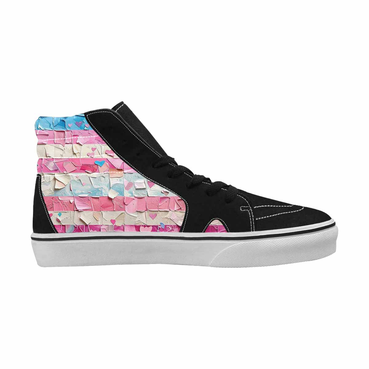 MEN'S Transgender Pride Flag High Top Canvas Aesthetic Shoes