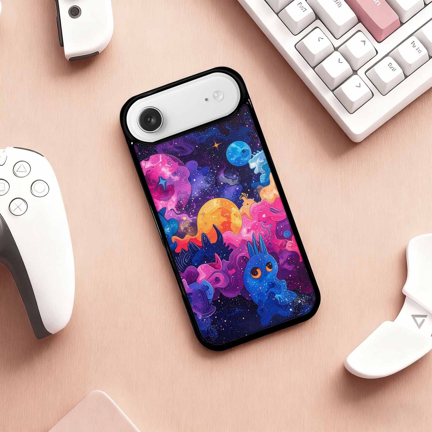 iPhone 17 Air Case — Cosmic Creature And Object Mashup Galaxy, Custom Print Case Cover