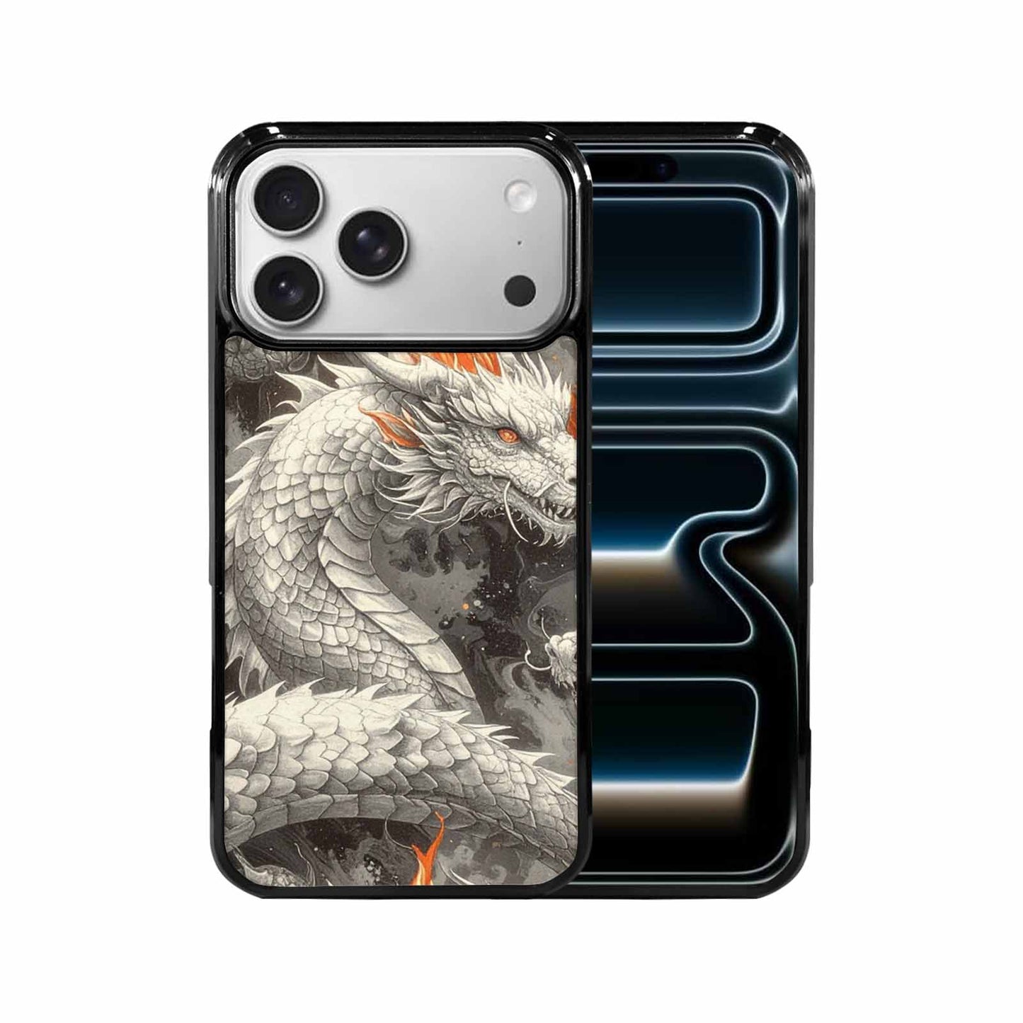 iPhone 17 Pro Max Case — Retro Dragons Flame Retro Vintage, Custom Art Phone Cover