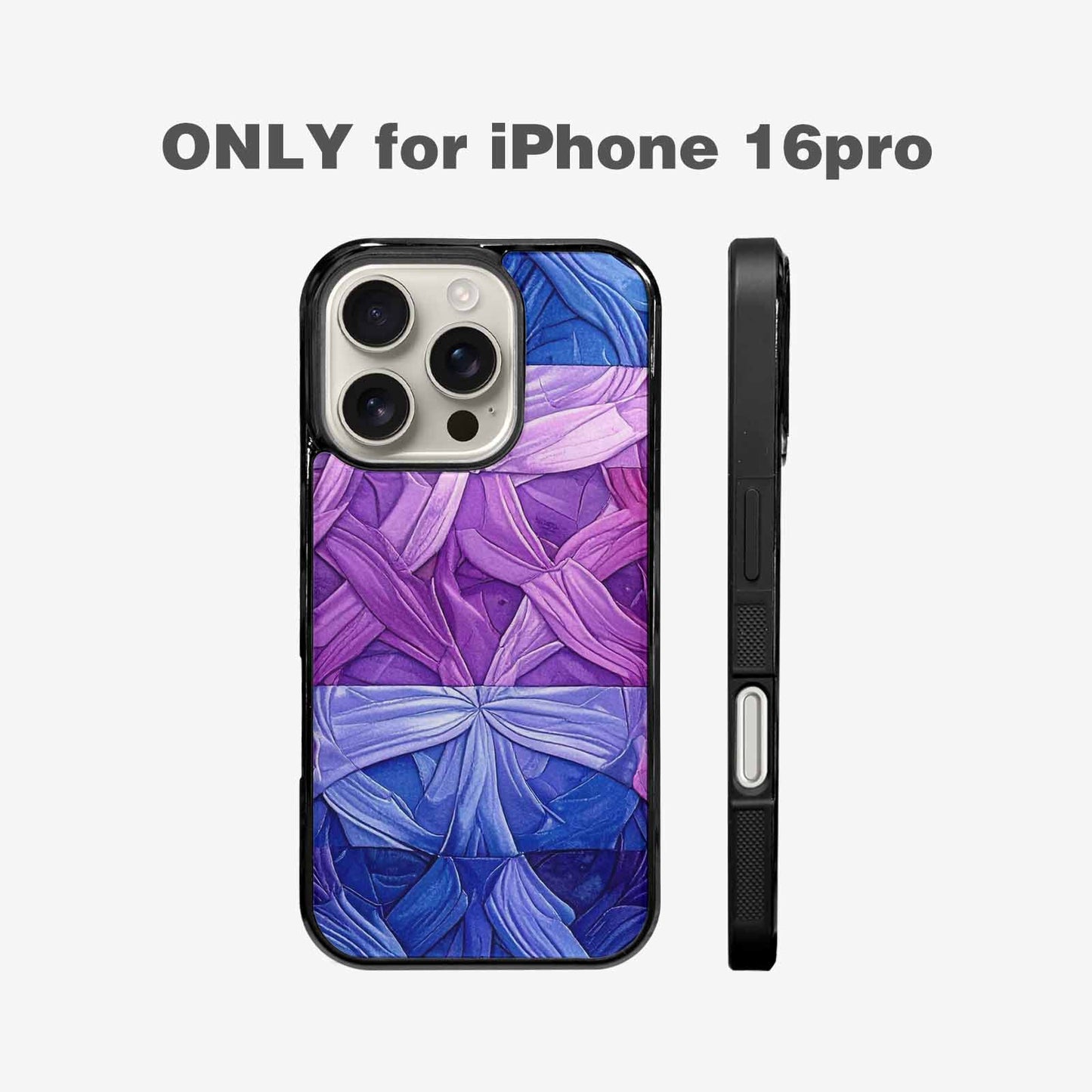 iPhone 16 Pro Case — Bisexual Flag Color Theme Small Rainbow, Custom Printed Phone Case