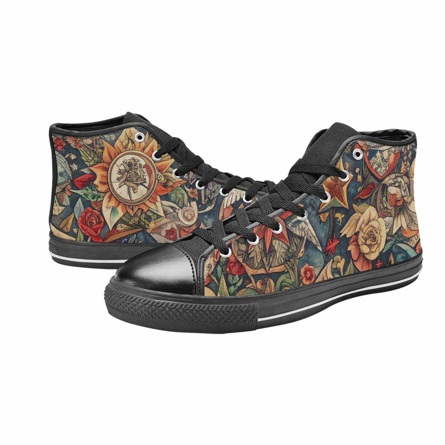 MEN'S Old School Tattoo High Top Canvas Dark Academia Sneakers