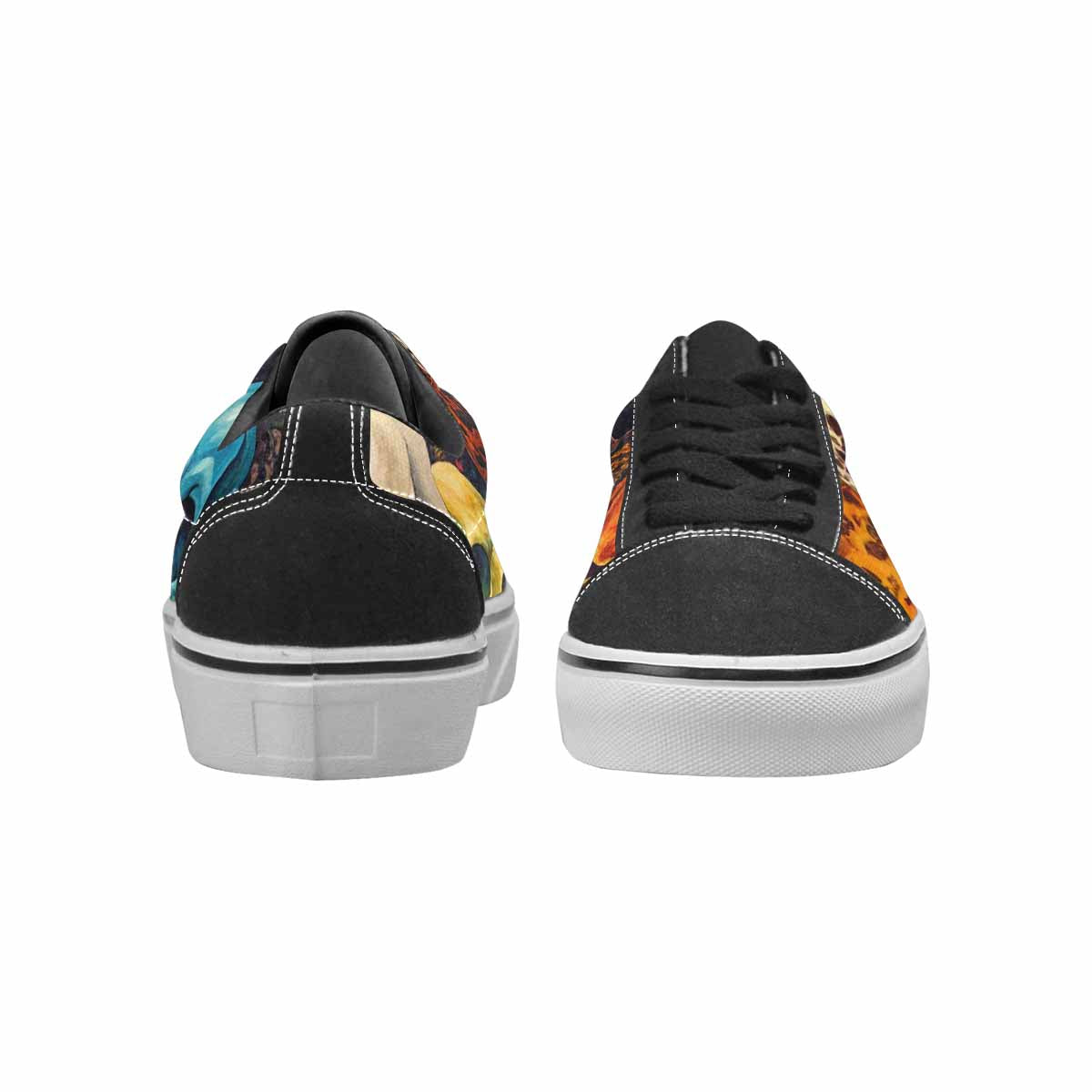 WOMEN'S Skulls  Animal Print Lace-Up Canvas Dark Academia Custom Sneakers