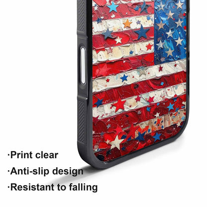 iPhone 17 Pro Max Case — Patriotic Stars And Stripes Galaxy Space, Custom Print Case Cover