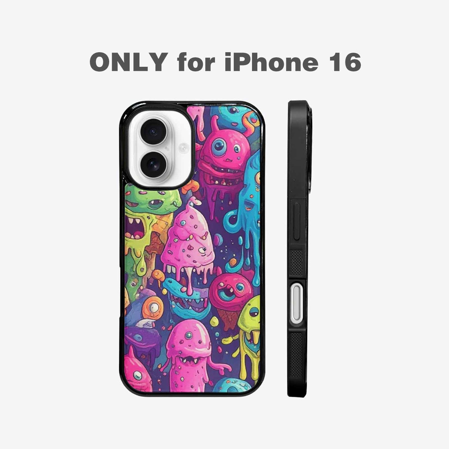 iPhone 16 Case — Melting Ice Cream Monster Charac, Custom Made Phone Cover