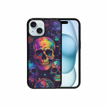 iPhone 15 Case — Galaxy Skulls, Custom Art Phone Cover