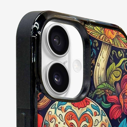 iPhone 16 Case — Mushrooms And Skulls, Original Design Phone Case