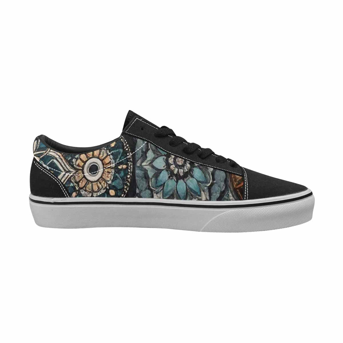 MEN'S Mandala Canvas Lace-Up Wallpaper Art Custom Shoes
