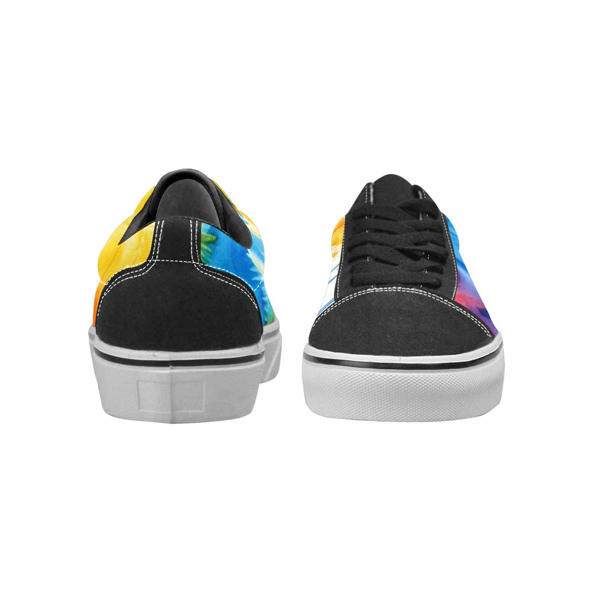 WOMEN'S Tie Dye Drip Canvas Lace-Up Neon Fantasy Sneakers
