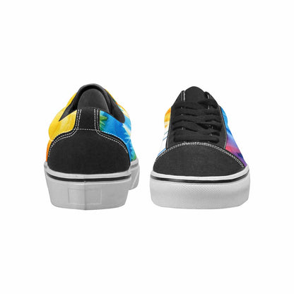 WOMEN'S Tie Dye Drip Canvas Lace-Up Neon Fantasy Sneakers