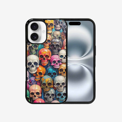 iPhone 16 Case — Skulls Marbleskulls Pattern Ctw, Personalized Phone Case