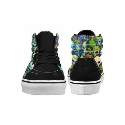 MEN'S Aliens High Top Canvas Wallpaper Art Custom Sneakers