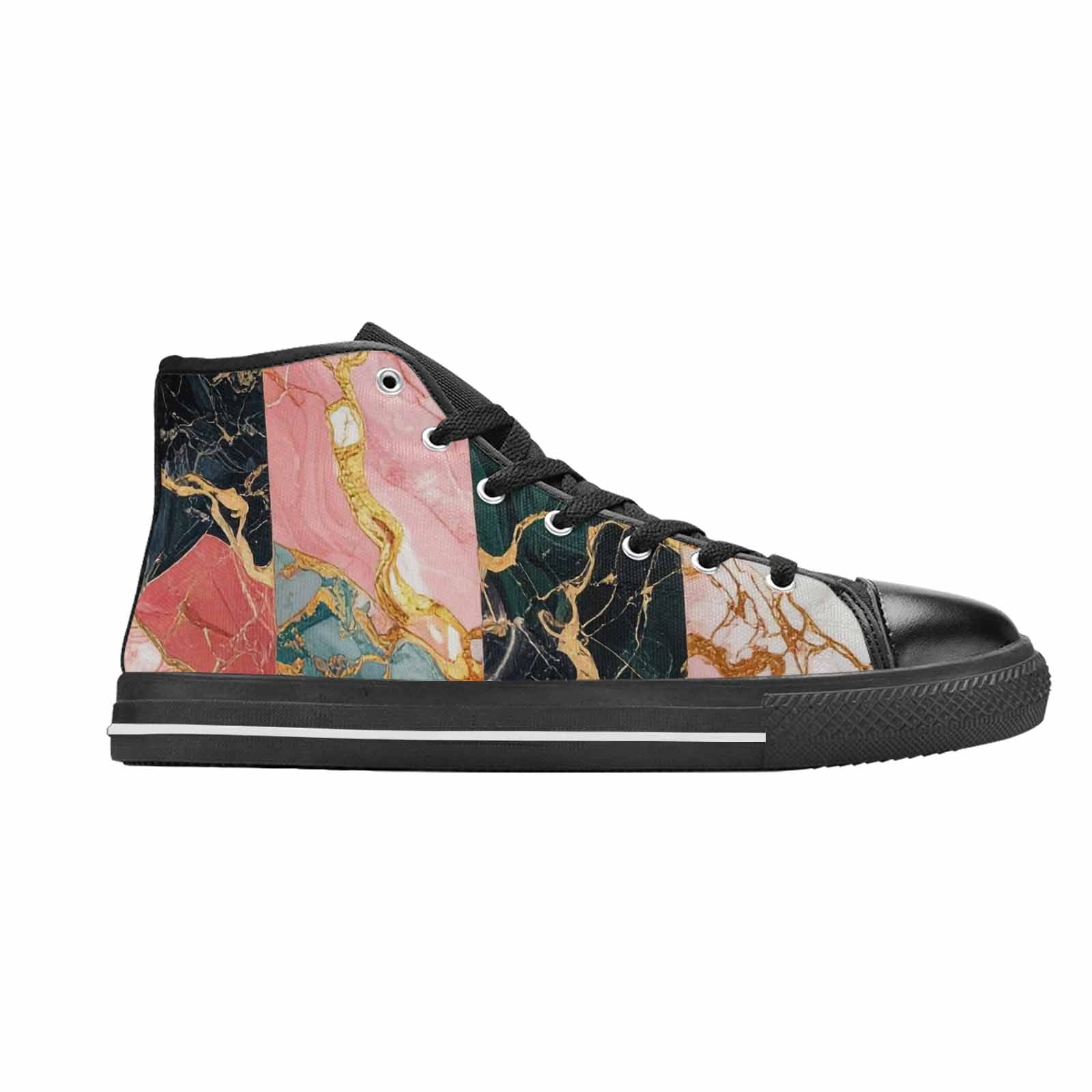 MEN'S Marble Stone Texture High Top Canvas Surreal Shoes