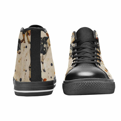 MEN'S Cow Animal Print High Top Canvas Grunge Shoes