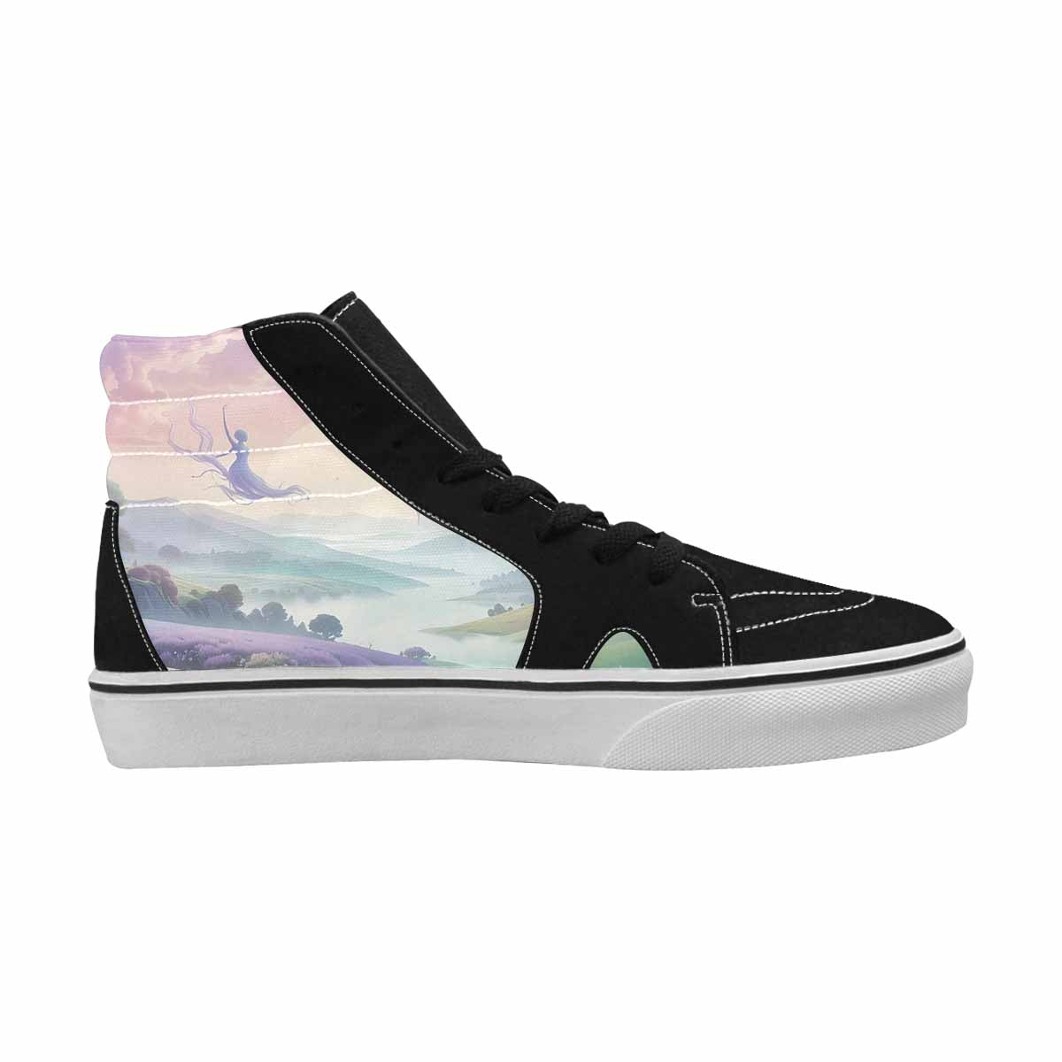MEN'S Surrealist Dreamscape High Top Canvas Dark Academia Sneakers
