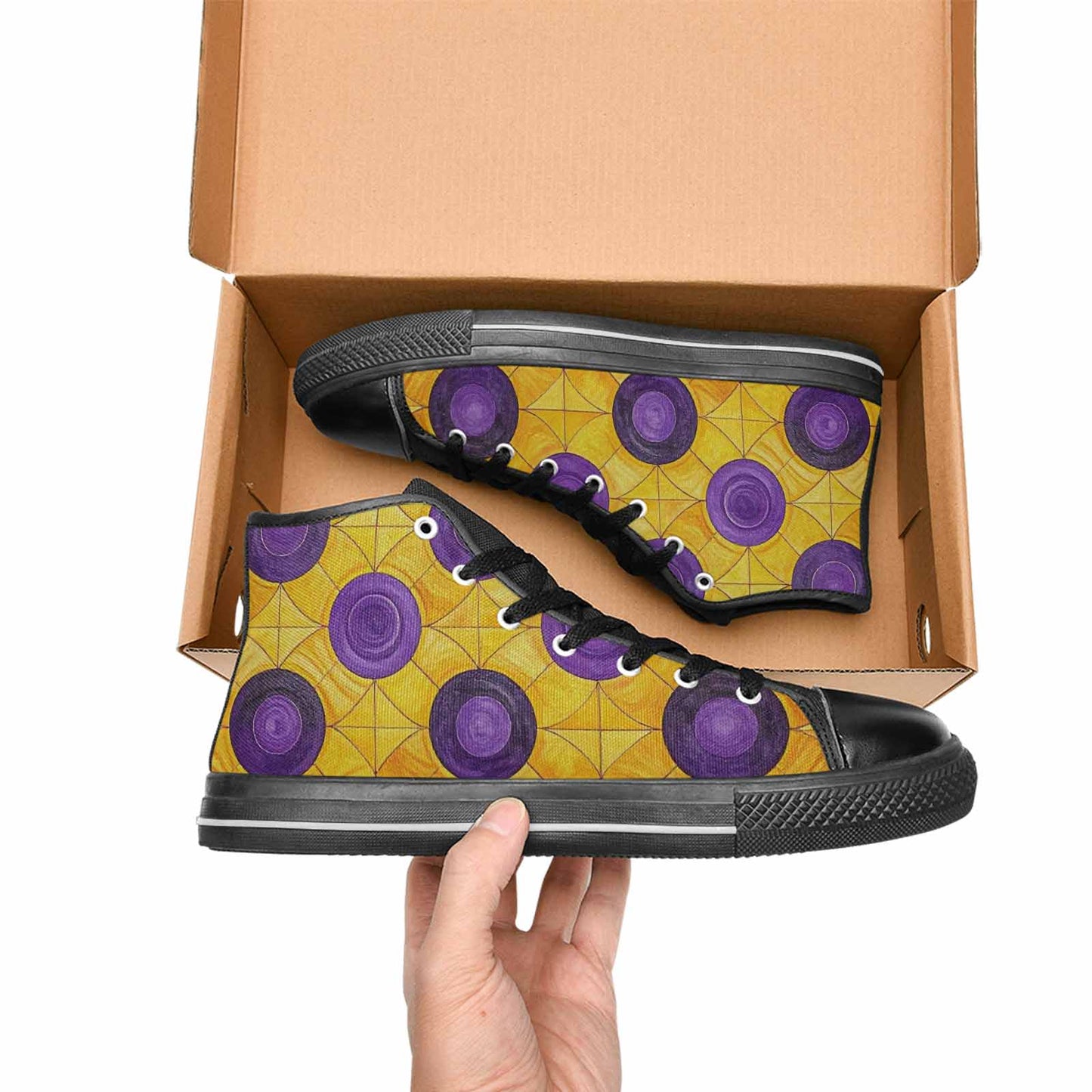MEN'S Intersex Flag Color High Top Canvas Y2K Custom Sneakers