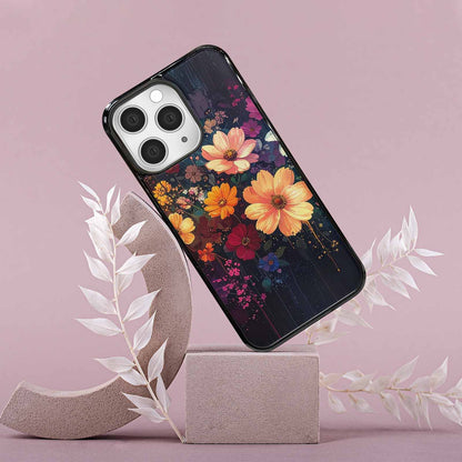 iPhone 15 Pro Max Case — Shadowy Glitch Floral Pattern Hundreds Of, Unique Phone Case Design