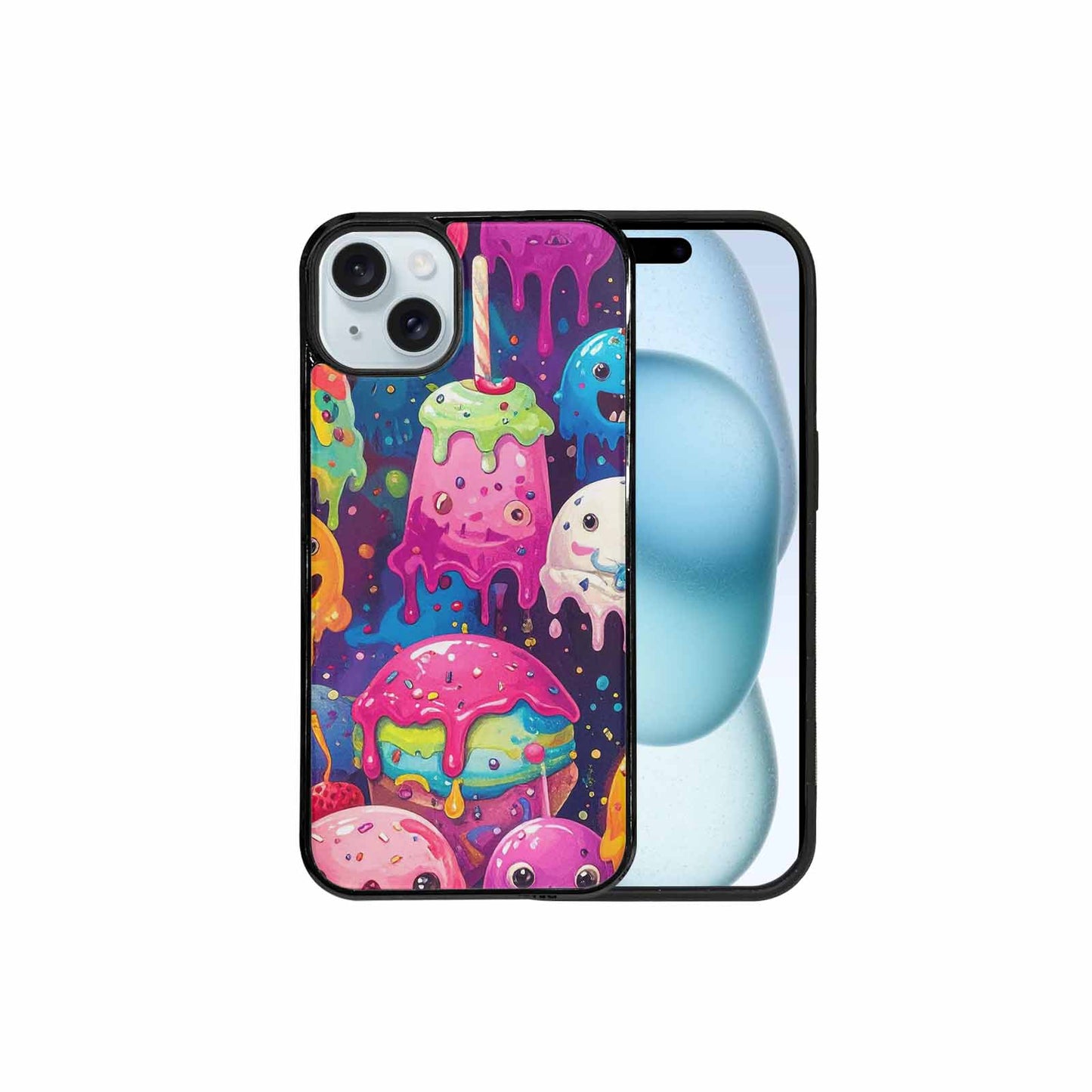 iPhone 15 Plus Case — Melting Ice Cream Monster Charac, Custom Made Phone Cover