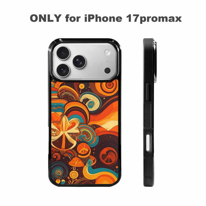 iPhone 17 Pro Max Case — Small Groovy Peace Sign Original Art, Custom Designed Case Cover
