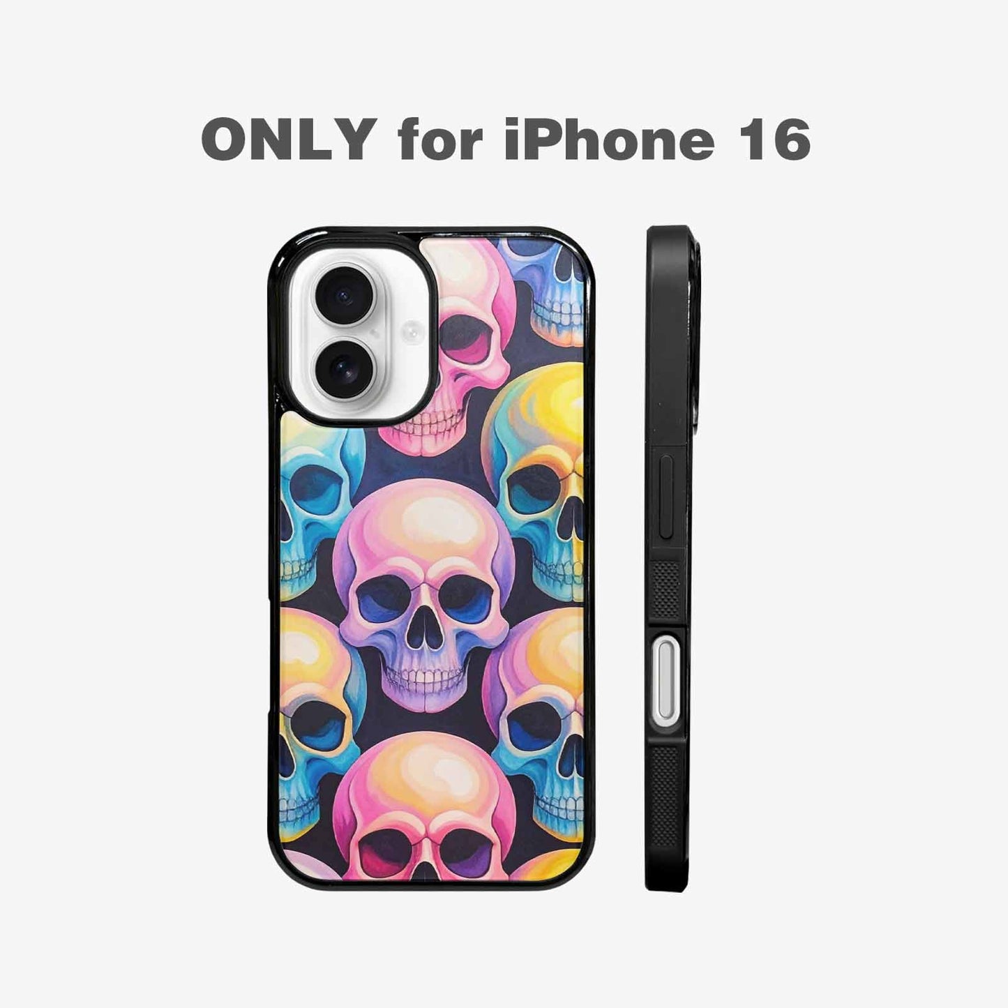 iPhone 16 Case — Dripping Candy Skulls Custom, Custom Print Case Cover