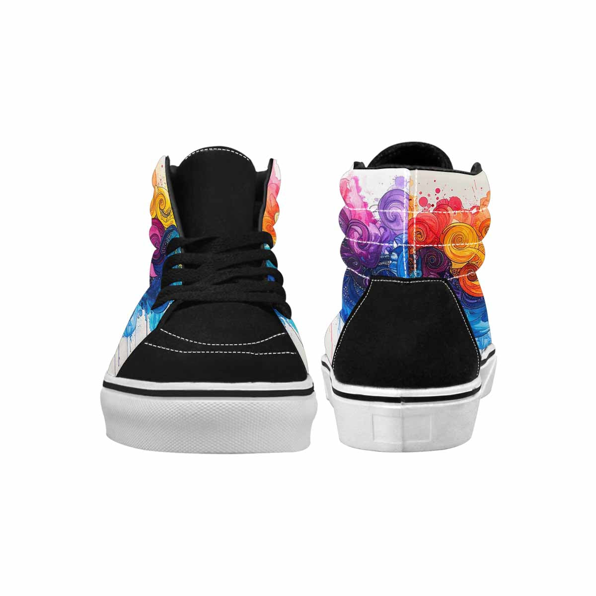 MEN'S Tie High Top Canvas Vivid Custom Sneakers