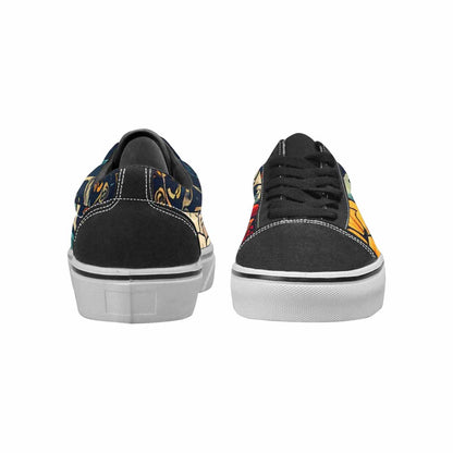WOMEN'S Old School Tattoo Canvas Lace-Up Vibrant Chaos Sneakers