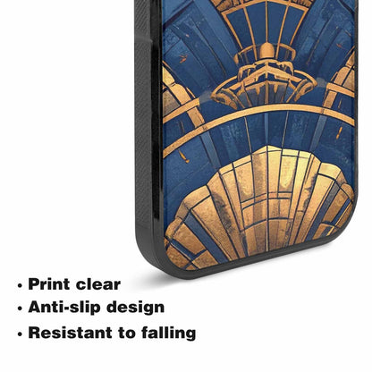 iPhone 15 Case — Art Deco Illustration Pattern, Custom Phone Case