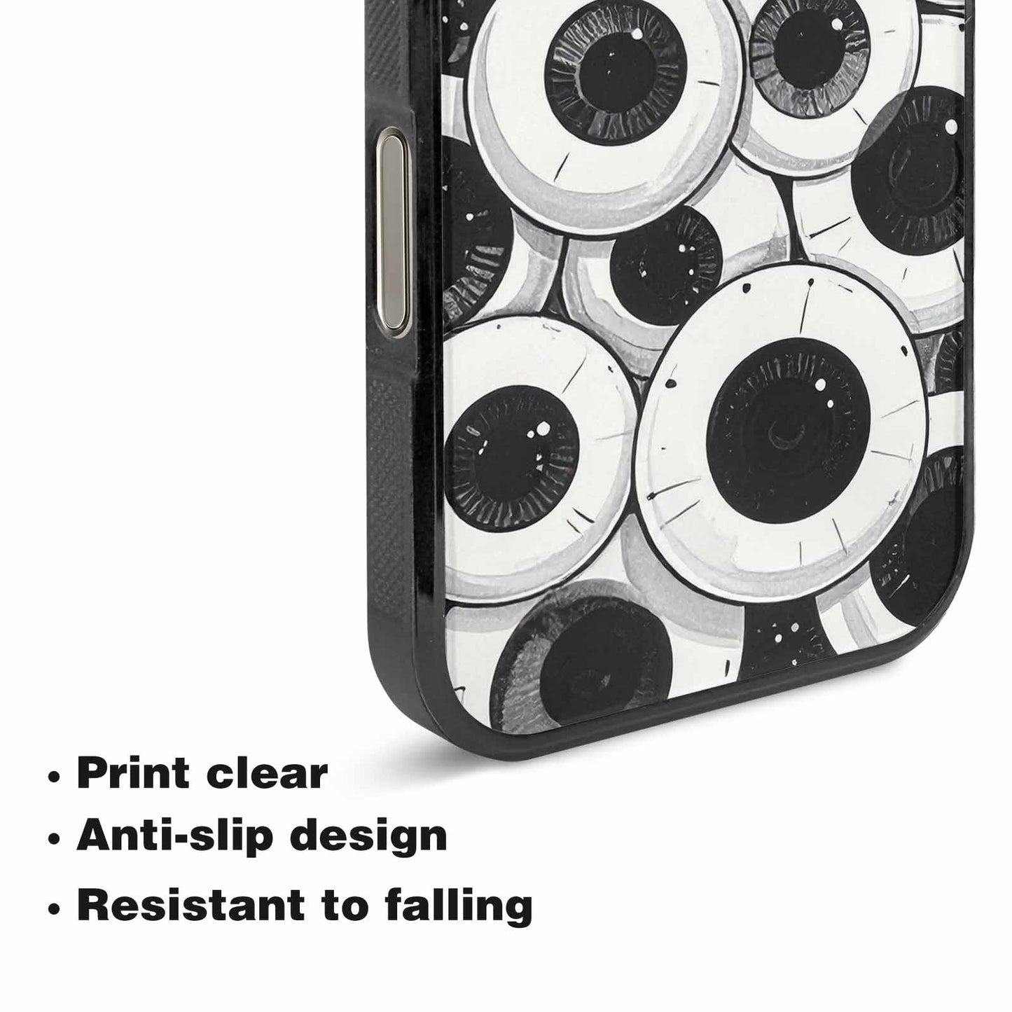 iPhone 16 Pro Max Case — Googly Cartoon Eyeballs Custom, Customized Protective Case